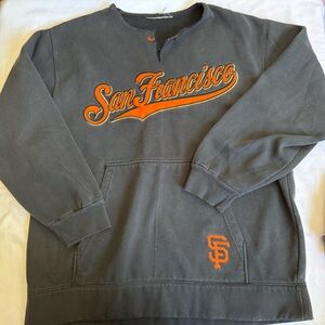 Nike San Francisco Giants Gray and Orange Sweatshirt Crewneck